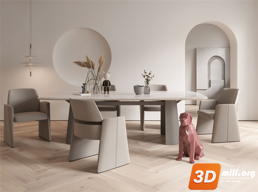 Dining Table Set Skp Files